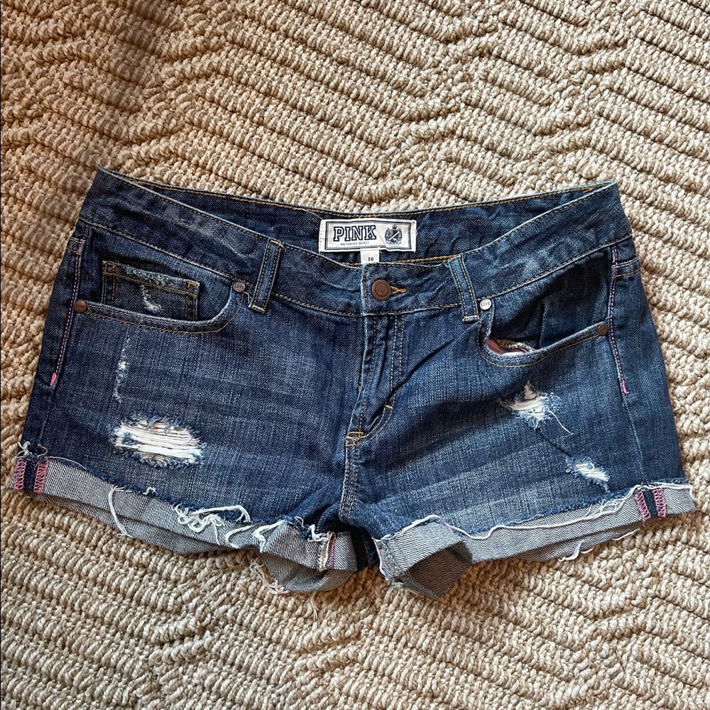 Victoria secret pink denim shorts